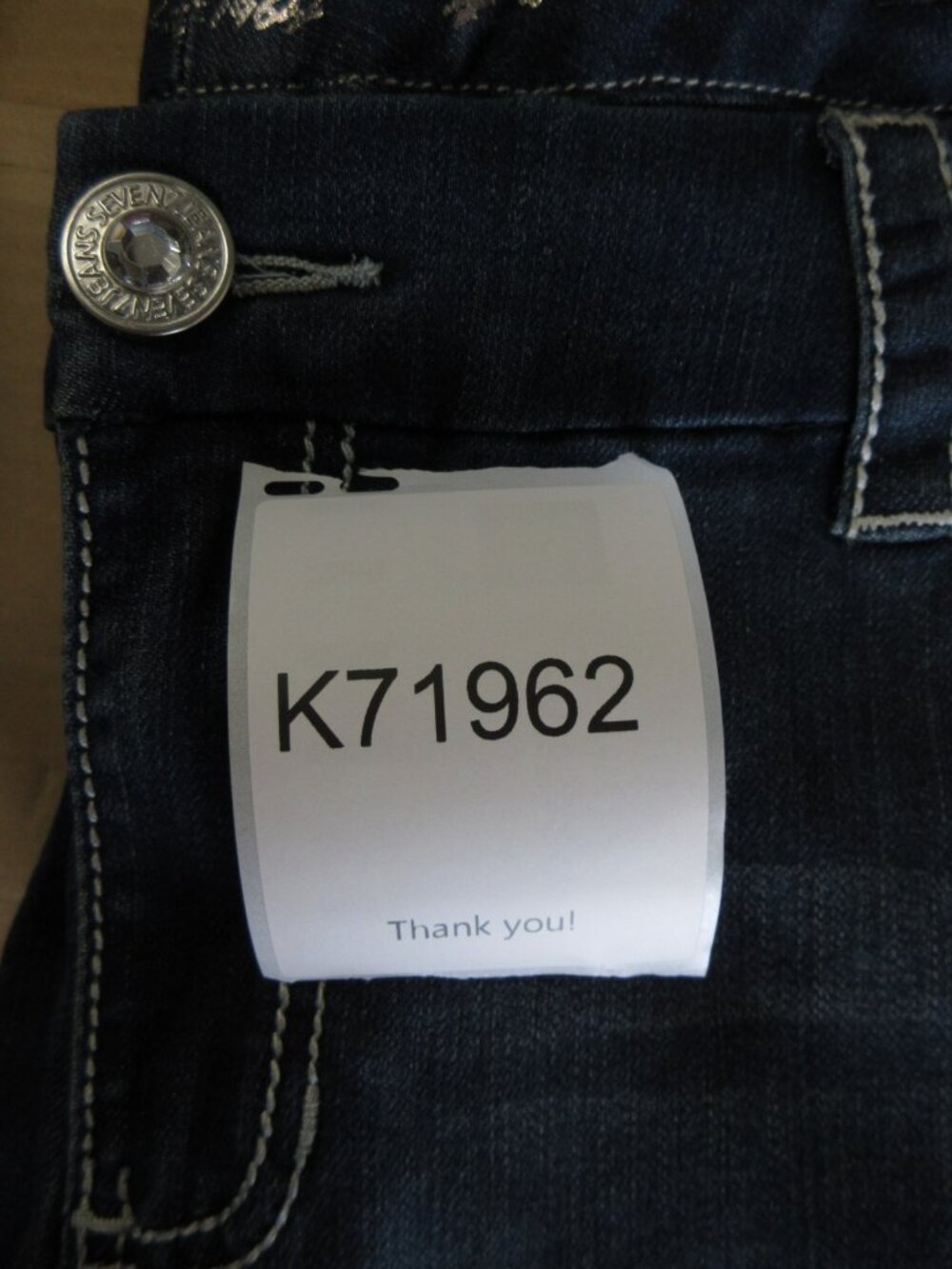 Seven7 Jeans 20 Plus Luxe Bootcut Embellished Rhinestone Denim Pants - Picture 14 of 14